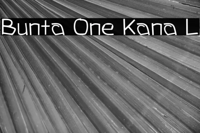 Bunta One Kana L Schriftart examples