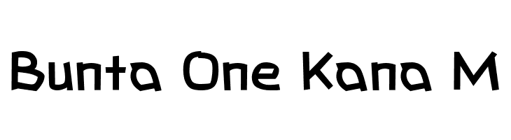 Bunta One Kana M  Frei Schriftart Herunterladen
