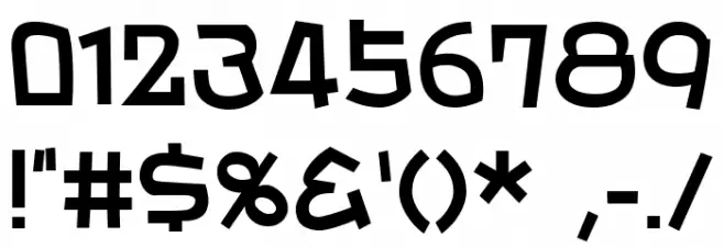 Bunta One Kana M Font OTHER CHARS