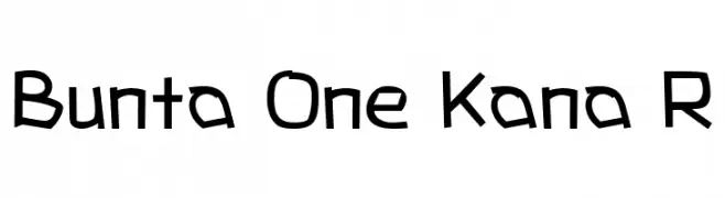 Bunta One Kana R  Frei Schriftart Herunterladen