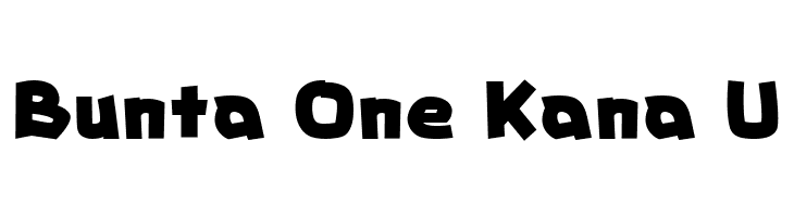 Bunta One Kana U  font caratteri gratis