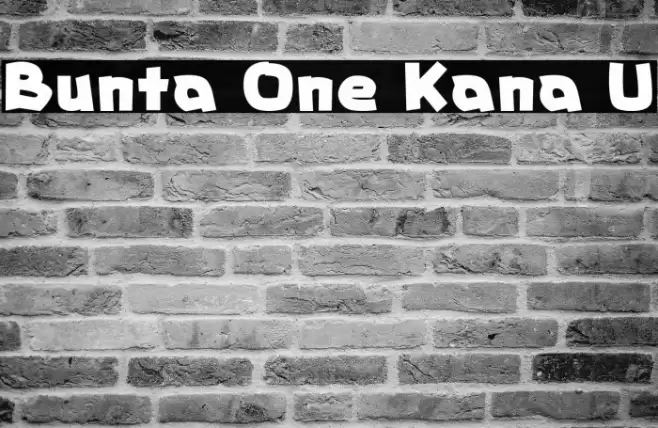 Bunta One Kana U Fonte examples