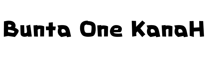 Bunta One KanaH  Free Fonts Download