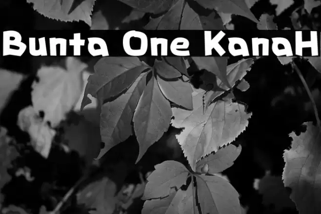 Bunta One KanaH Font examples