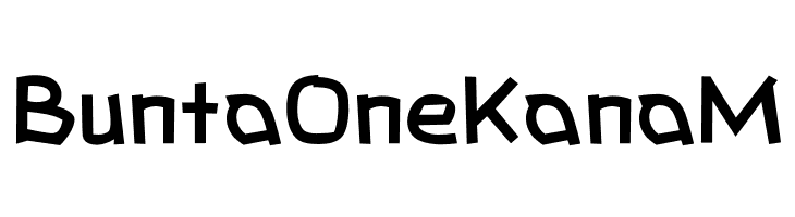 Bunta One KanaM  font caratteri gratis