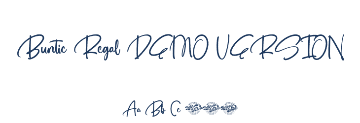 Buntic Regal DEMO VERSION Font Preview