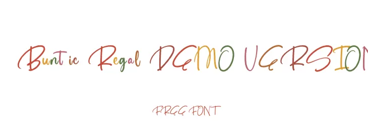 Buntic Regal DEMO VERSION Schriftart
