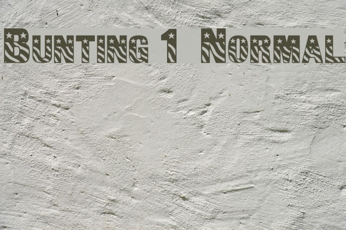 Bunting 1 Normal Font examples