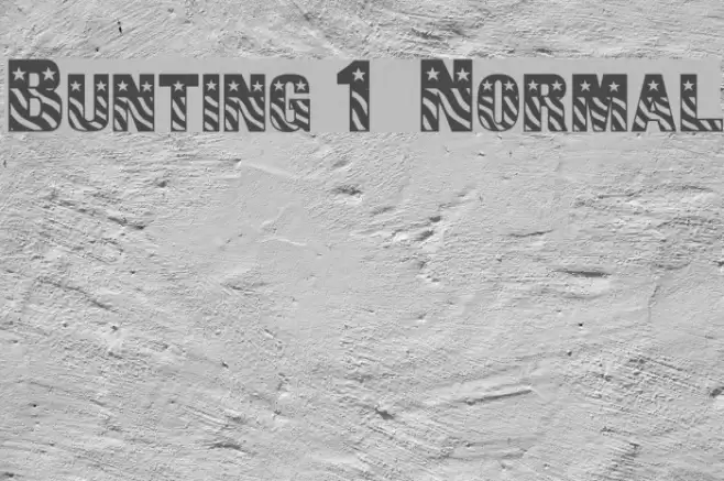 Bunting 1 Normal Font examples