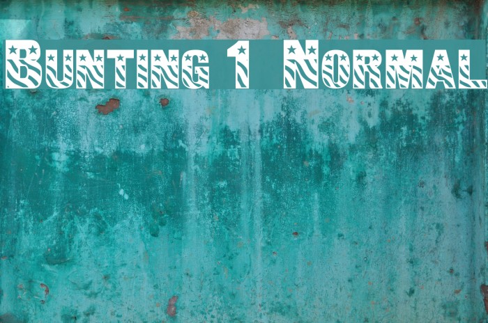 Bunting 1 Normal Font examples