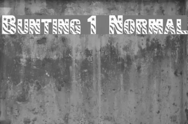 Bunting 1 Normal Font examples