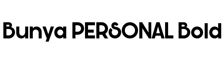 Bunya PERSONAL Bold Font
