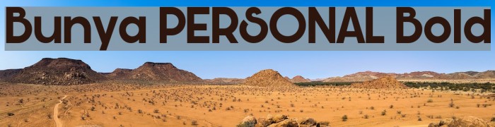 Bunya PERSONAL Bold Font examples