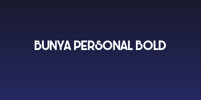 Bunya PERSONAL Bold Social Header