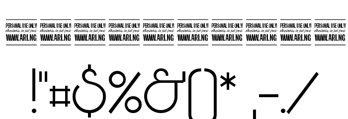 Bunya PERSONAL Light Font OTHER CHARS