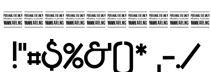 Bunya PERSONAL Regular Font OTHER CHARS