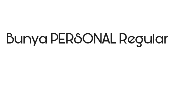 Bunya PERSONAL Regular Logo