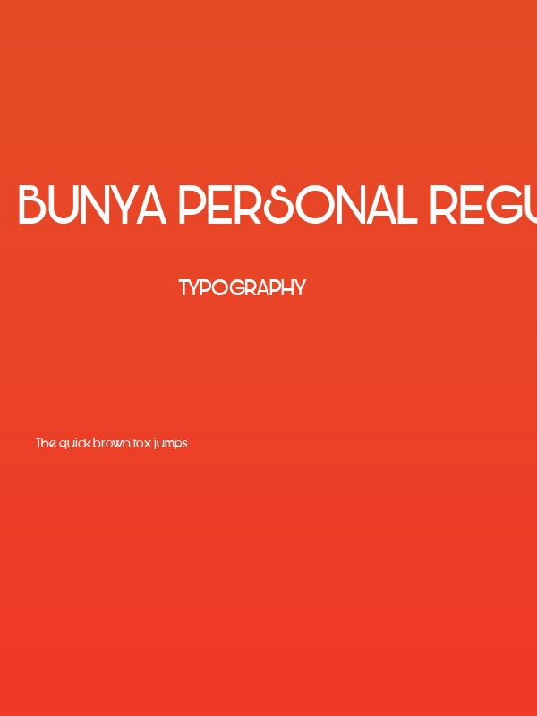 Bunya PERSONAL Regular Poster