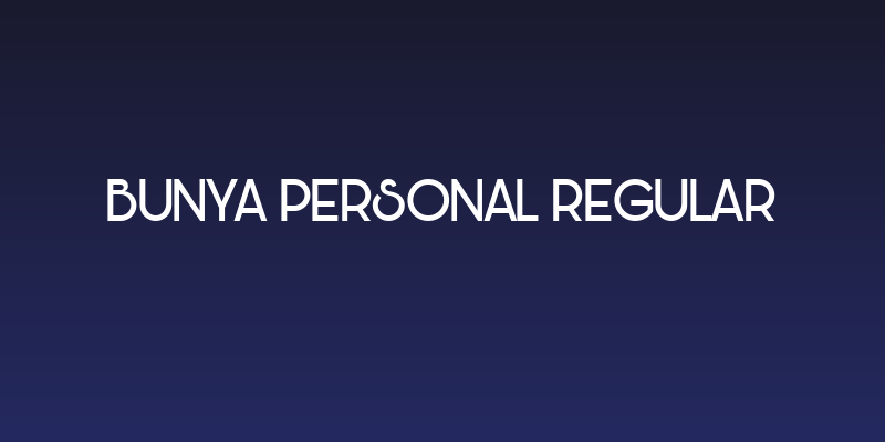 Bunya PERSONAL Regular Social Header