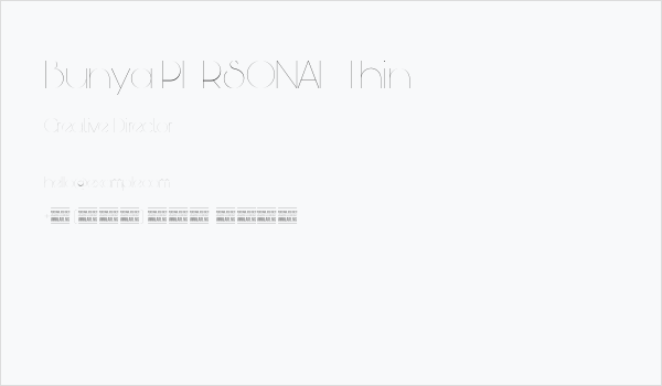 Bunya PERSONAL Thin Business Card