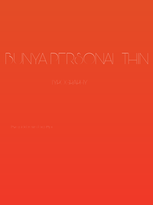 Bunya PERSONAL Thin Poster