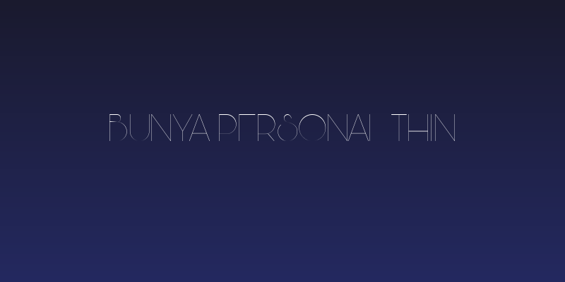 Bunya PERSONAL Thin Social Header