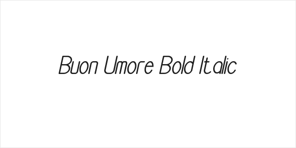 Buon Umore Bold Italic Logo
