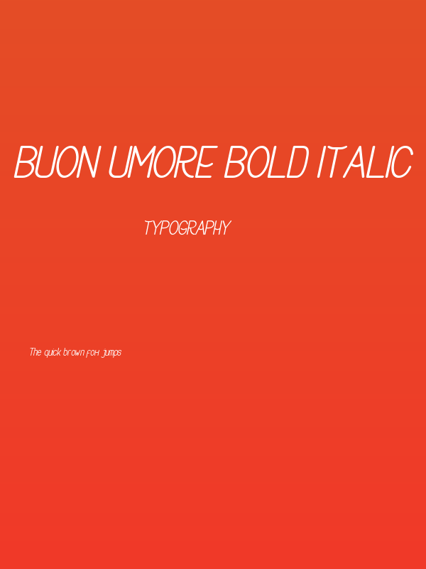 Buon Umore Bold Italic Poster
