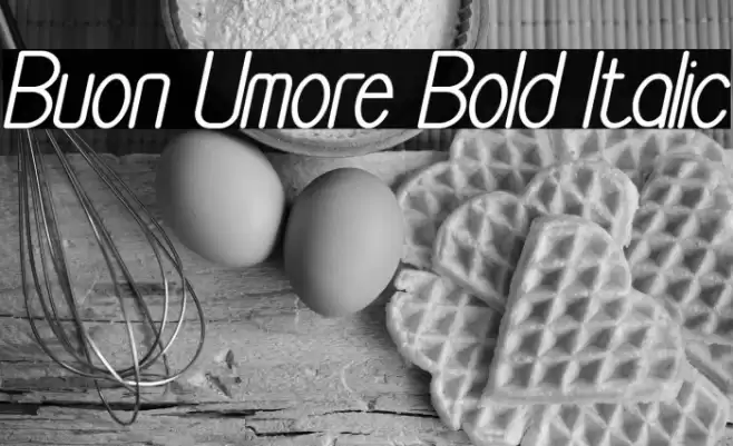 Buon Umore Bold Italic Font examples