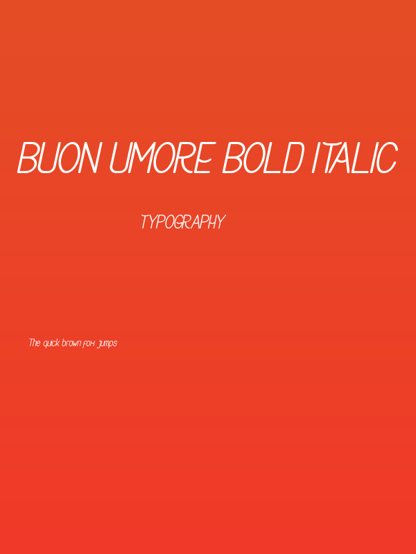 Buon Umore Bold Italic Poster