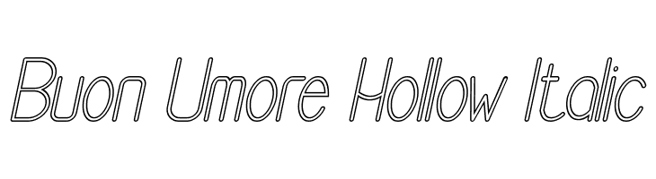 Buon Umore Hollow Italic  les polices de caractères gratuit tlcharger