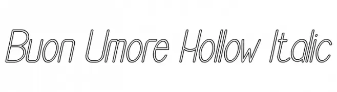 Buon Umore Hollow Italic  تنزيل الخطوط