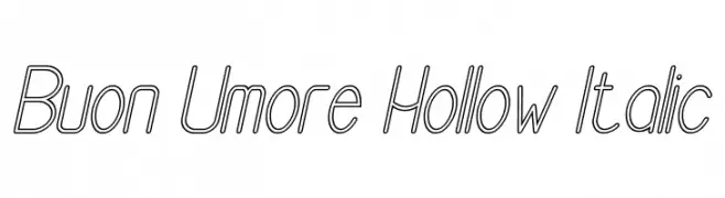 Buon Umore Hollow Italic  font caratteri gratis