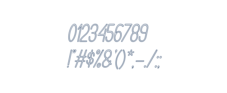 Buon Umore Hollow Italic Other Characters