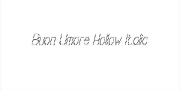 Buon Umore Hollow Italic Logo