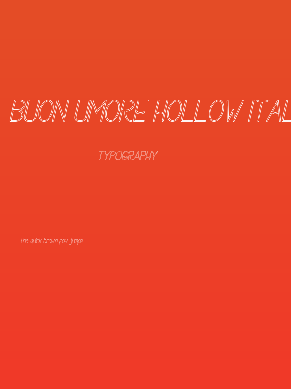 Buon Umore Hollow Italic Poster