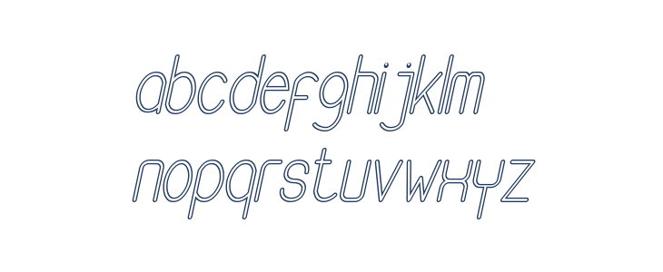 Buon Umore Hollow Italic Lowercase