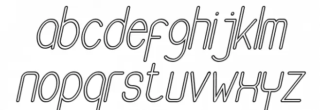 Buon Umore Hollow Italic Caratteri MINUSCOLO
