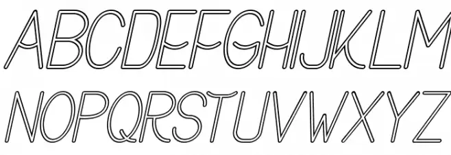 Buon Umore Hollow Italic Caratteri MAIUSCOLE