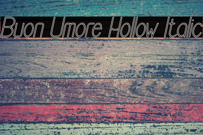 Buon Umore Hollow Italic Example 1