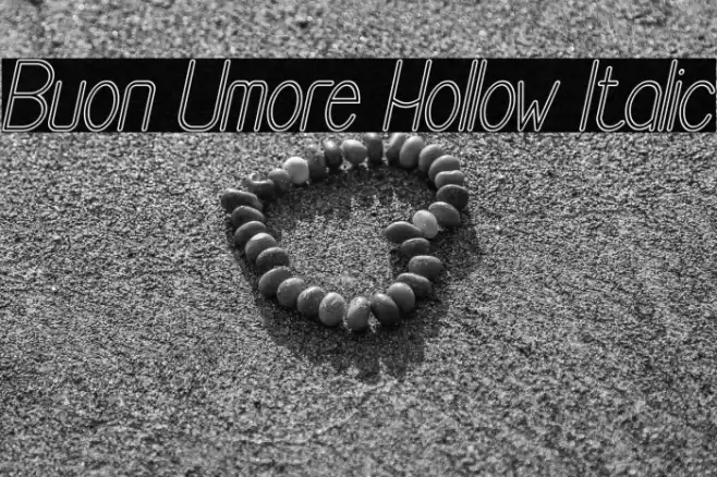 Buon Umore Hollow Italic Font examples