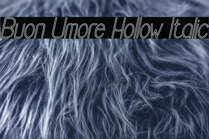 Buon Umore Hollow Italic Example 3