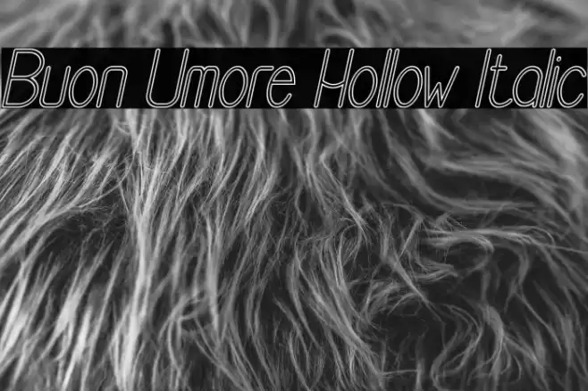 Buon Umore Hollow Italic Font examples