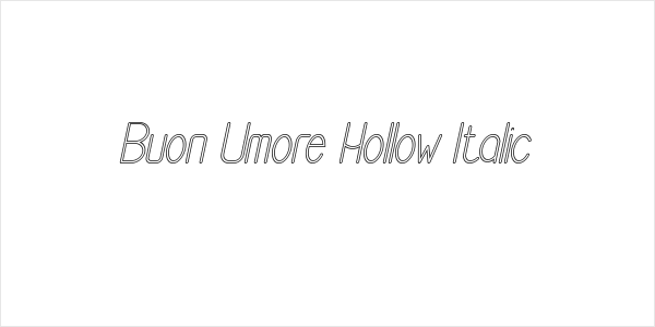 Buon Umore Hollow Italic Logo