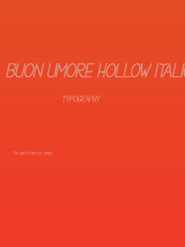 Buon Umore Hollow Italic Poster