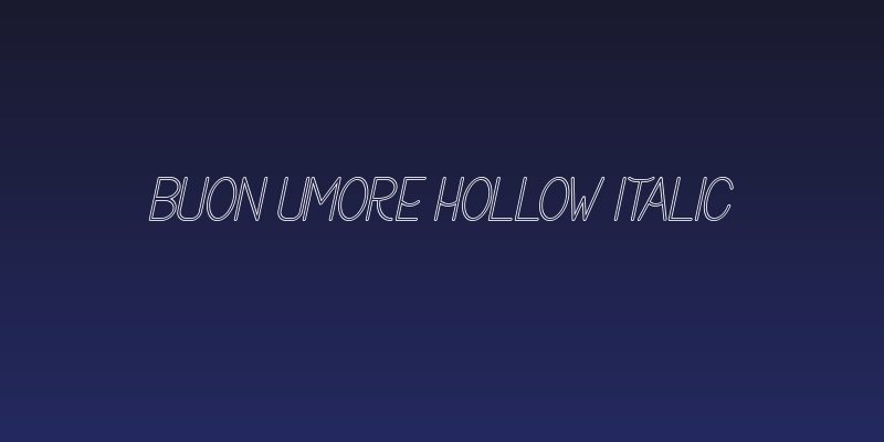 Buon Umore Hollow Italic Social Header