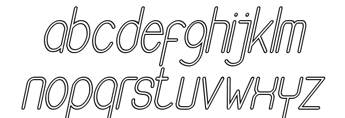 Buon Umore Hollow Italic Font LOWERCASE