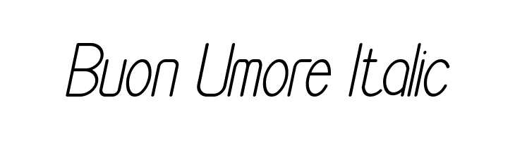Buon Umore Italic  les polices de caractères gratuit tlcharger