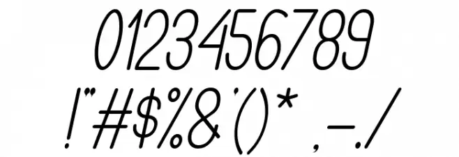 Buon Umore Italic Font OTHER CHARS