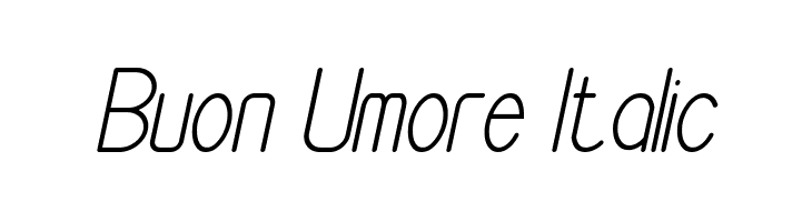 Buon Umore Italic  Frei Schriftart Herunterladen